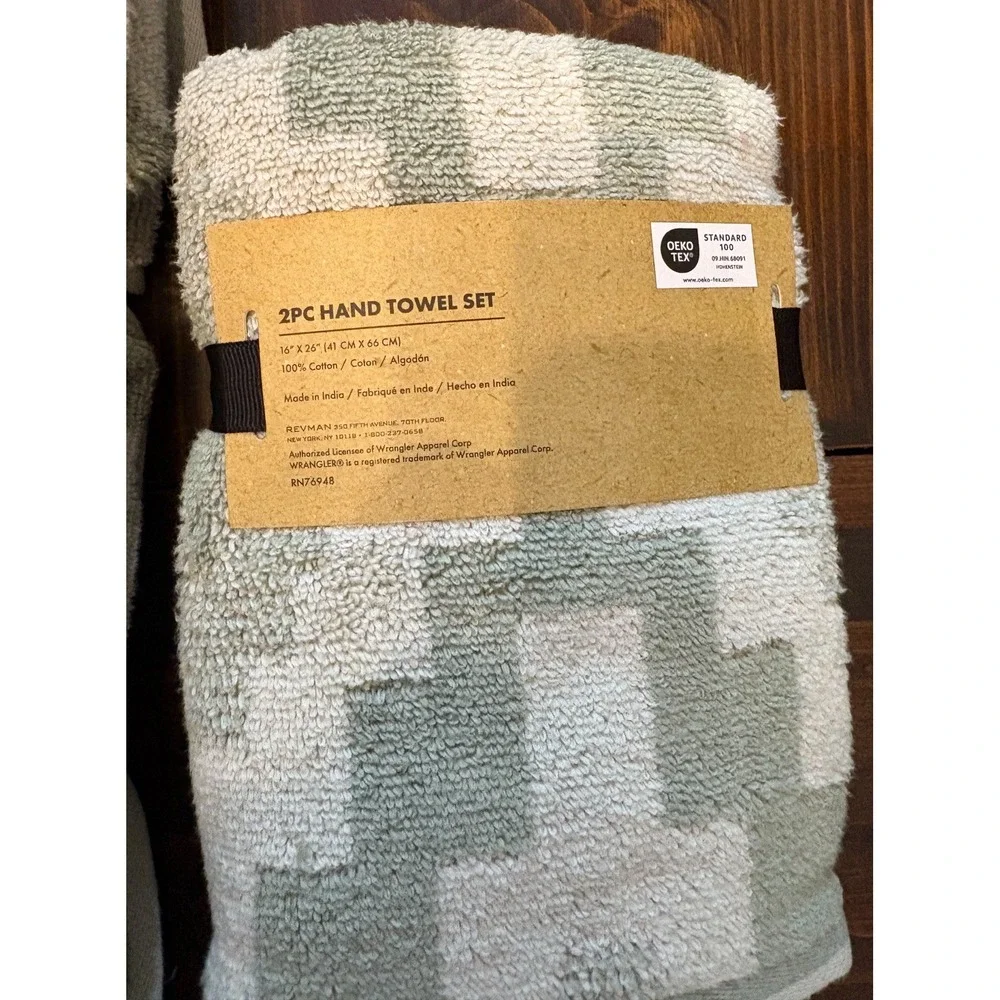 Wrangler 2 Bath Towels And 2 Hand Towel Set, Seafoam Green Aztec Country Western